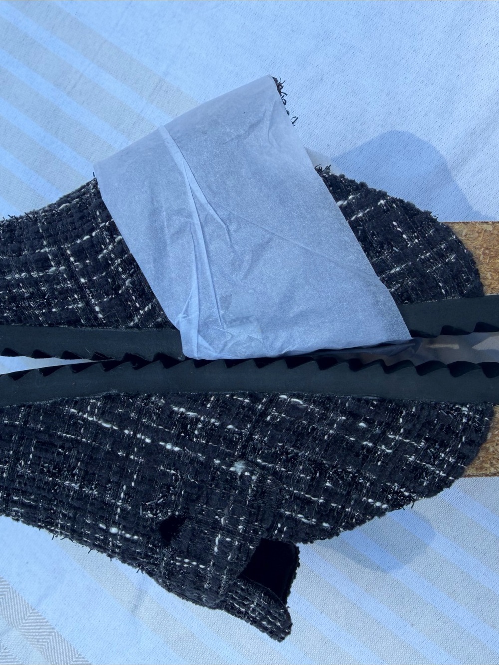 Corkys One For The Books Slip-On Clogs in Black White Tweed - NWOT Size 7 - Picture 6 of 9